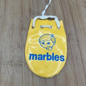 VTG  Playtime Marbles Pouch Yellow Bag